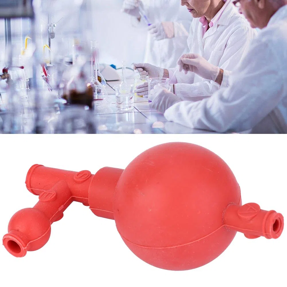 2pcs Riempitrice di pipette di gomma con Pipette in gomma di sicurezza a tre valvole per Strumento per riempimento pipette da laboratorio