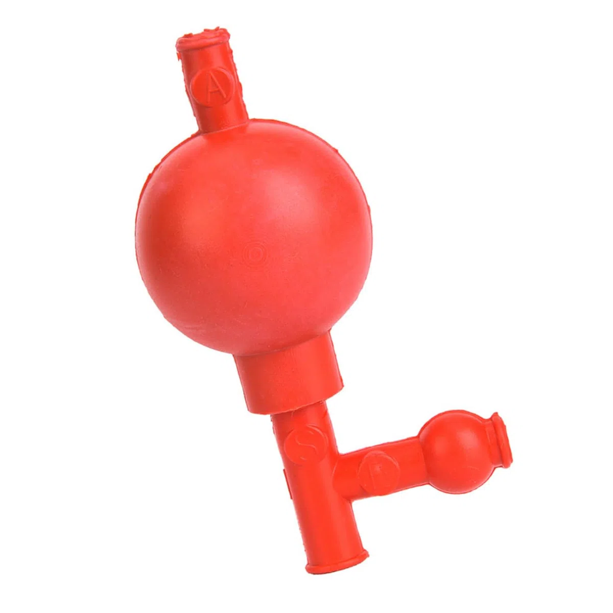Riempitrice per Pipette, Pipetta di Aspirazione per Laboratorio Riempitrice con Pipetta Quantitativa per Pressione con 3 Valvole (Rosso)