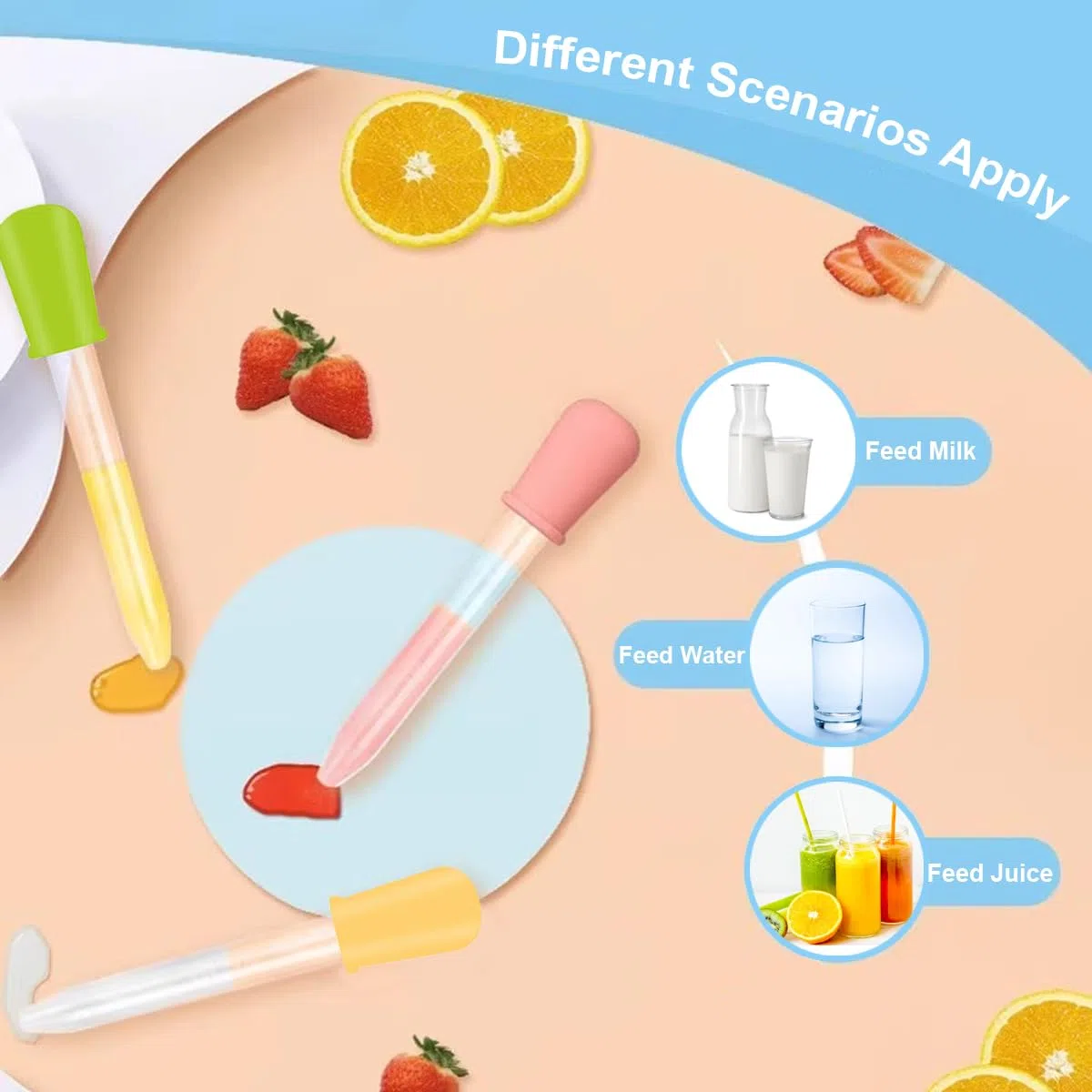 5 Pcs Pipetta Contagocce, Pipette Contagocce Plastica, 5 ml Pipetta Dropper in Silicone, con Punta Della Lampadina Pipette Graduate