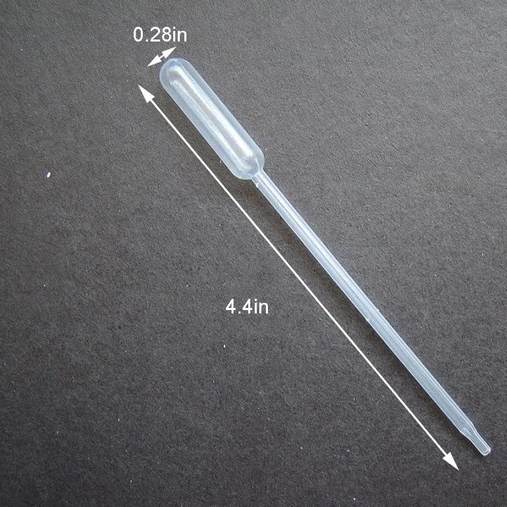 RUIAN Set di contagocce graduate in plastica trasparente usa e getta da 0,5 ml (100 pezzi)