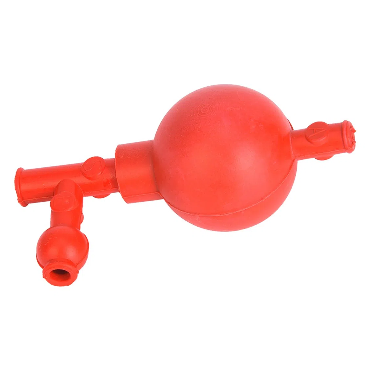 Riempitrice per Pipette, Pipetta di Aspirazione per Laboratorio Riempitrice con Pipetta Quantitativa per Pressione con 3 Valvole (Rosso)