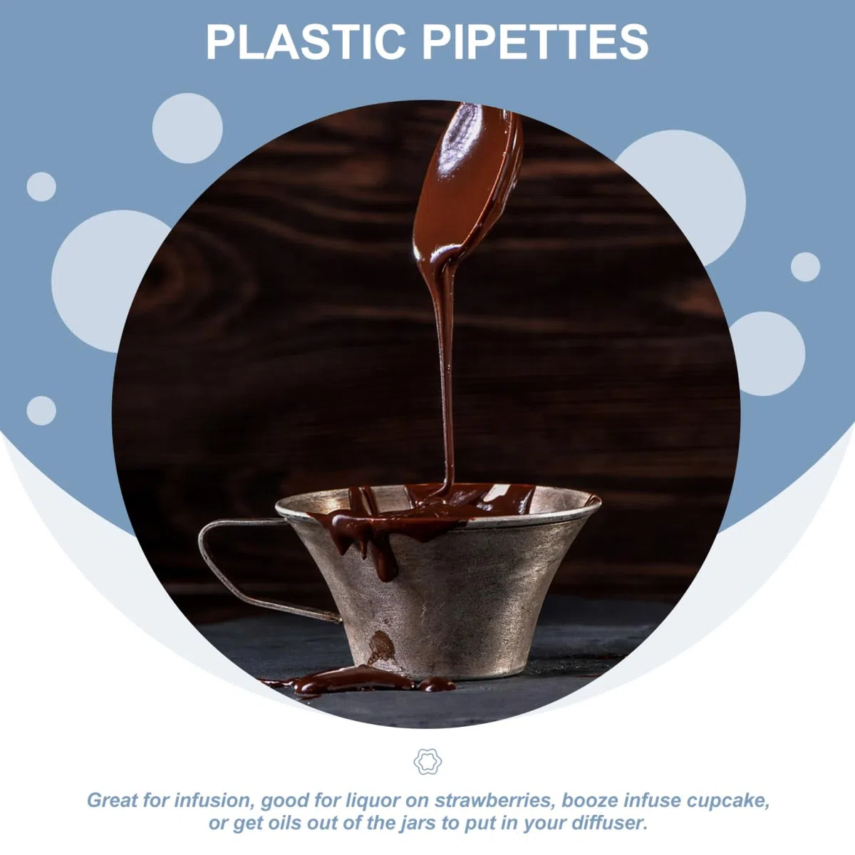 Amosfun Grande Pipetta Graduata in Plastica Strumento Cucina Pasticceria 100 Ml Contagocce Trasparente per Infondere e Misurare