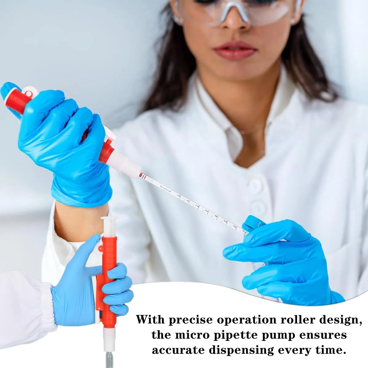 3 pipette professionali in plastica, per ricerche di laboratorio (2 ml, blu, 10 ml, verde, 25 ml rosso)