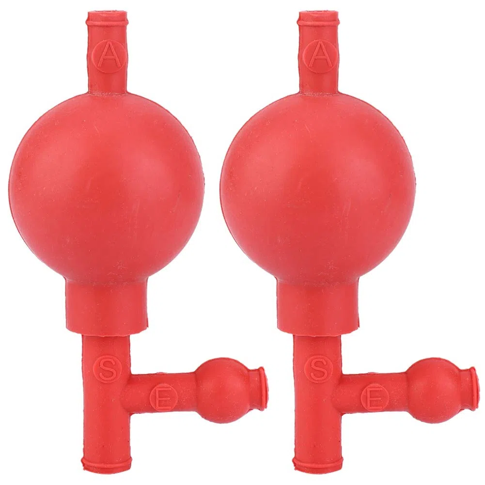 2pcs Riempitrice di pipette di gomma con Pipette in gomma di sicurezza a tre valvole per Strumento per riempimento pipette da laboratorio