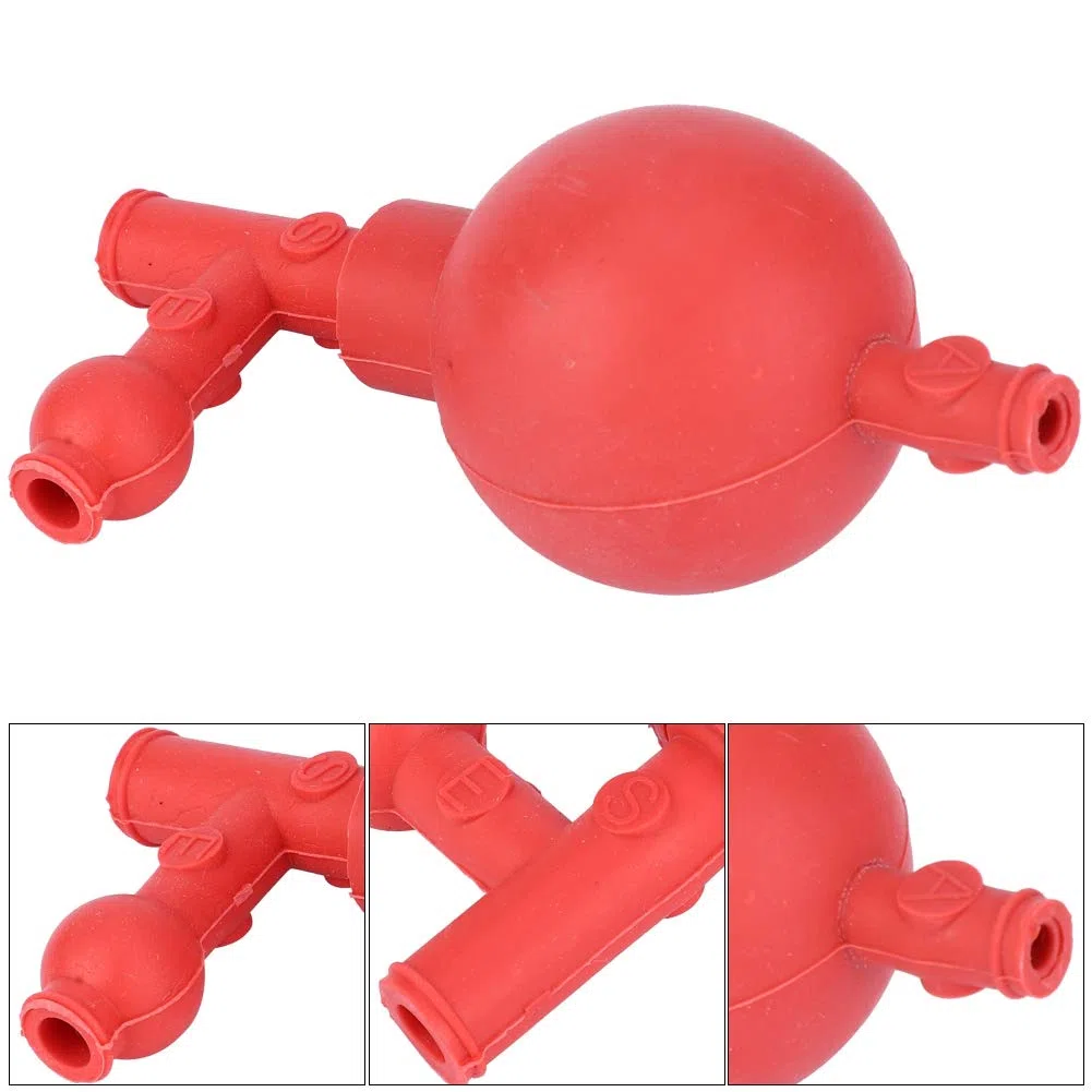 2pcs Riempitrice di pipette di gomma con Pipette in gomma di sicurezza a tre valvole per Strumento per riempimento pipette da laboratorio