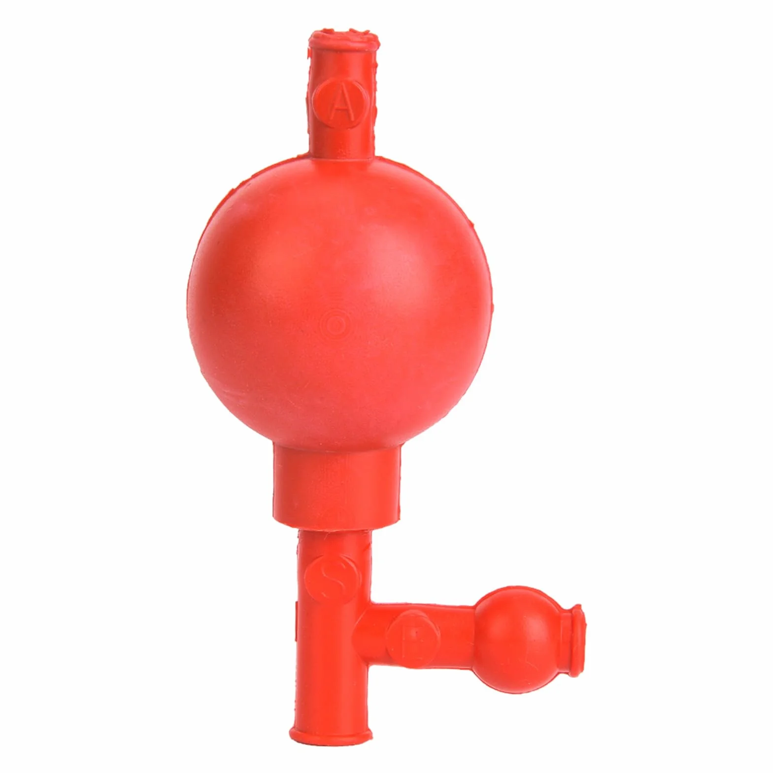 Riempitrice per Pipette, Pipetta di Aspirazione per Laboratorio Riempitrice con Pipetta Quantitativa per Pressione con 3 Valvole (Rosso)